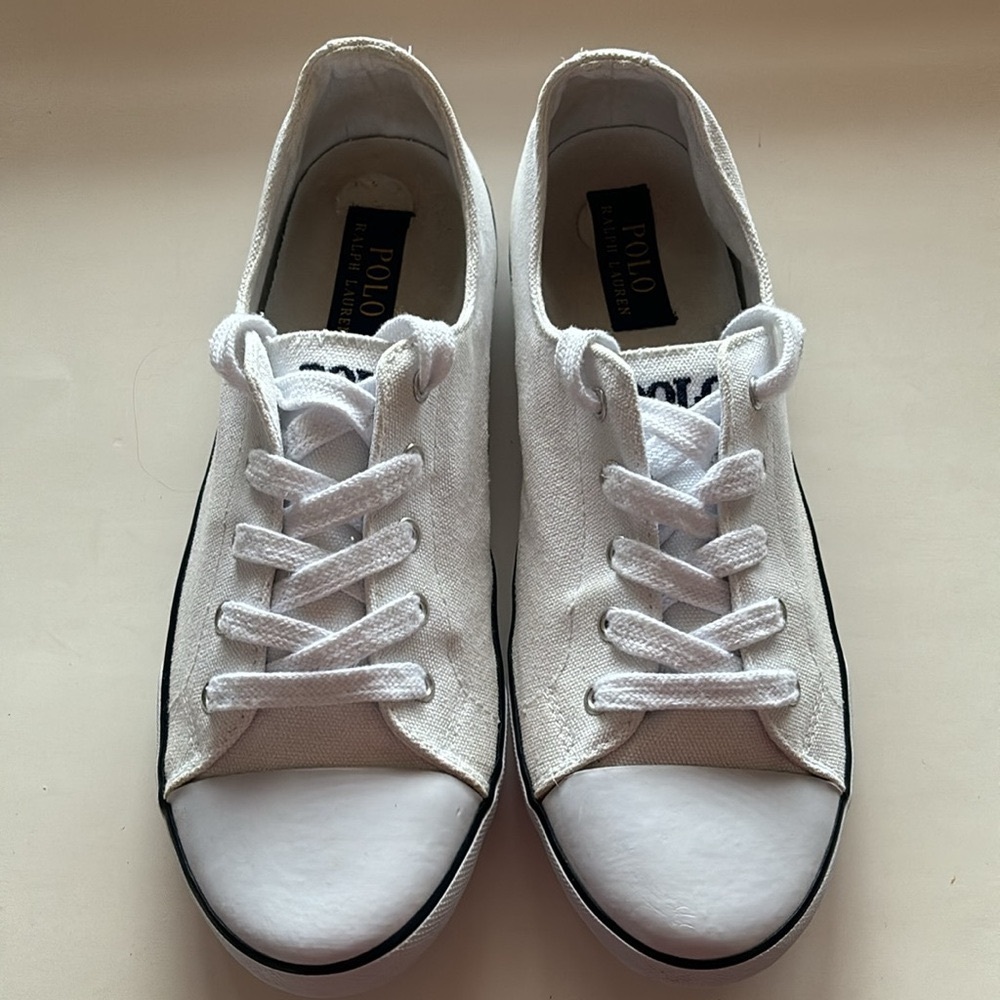 Polo Ralph Lauren White Parnell-Ne Sneakers Size 10